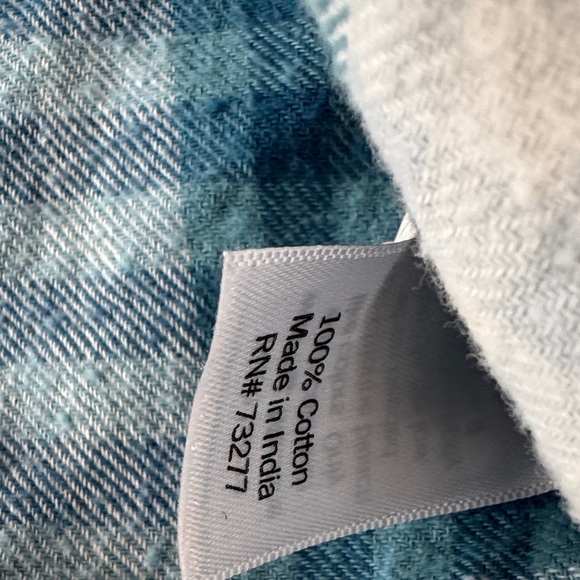 SO Blue and White Plaid Kids Button Down Shirt - Picture 3 of 10